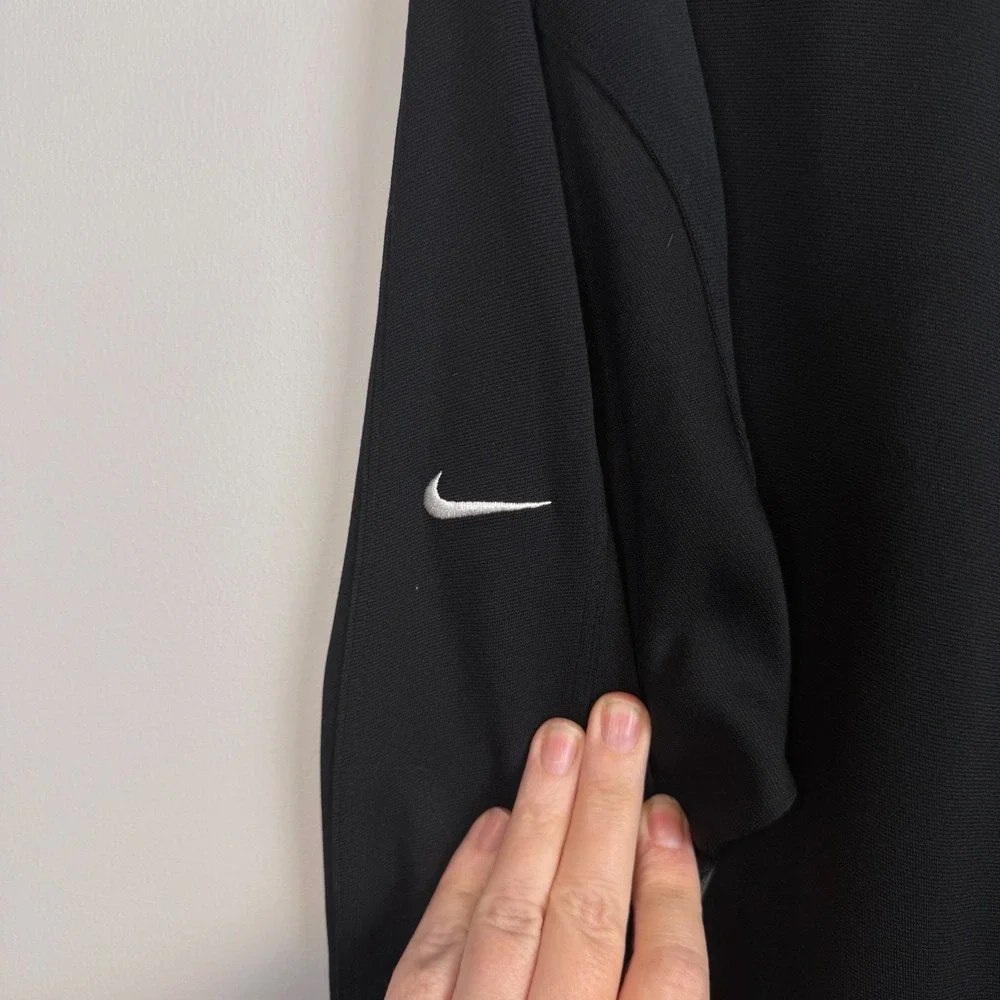 Nike Golf Mens Dri Fit 1/4 Zip Pullover L Black US Golf Embroidery Activewear